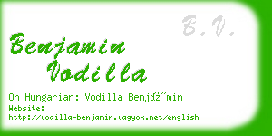 benjamin vodilla business card